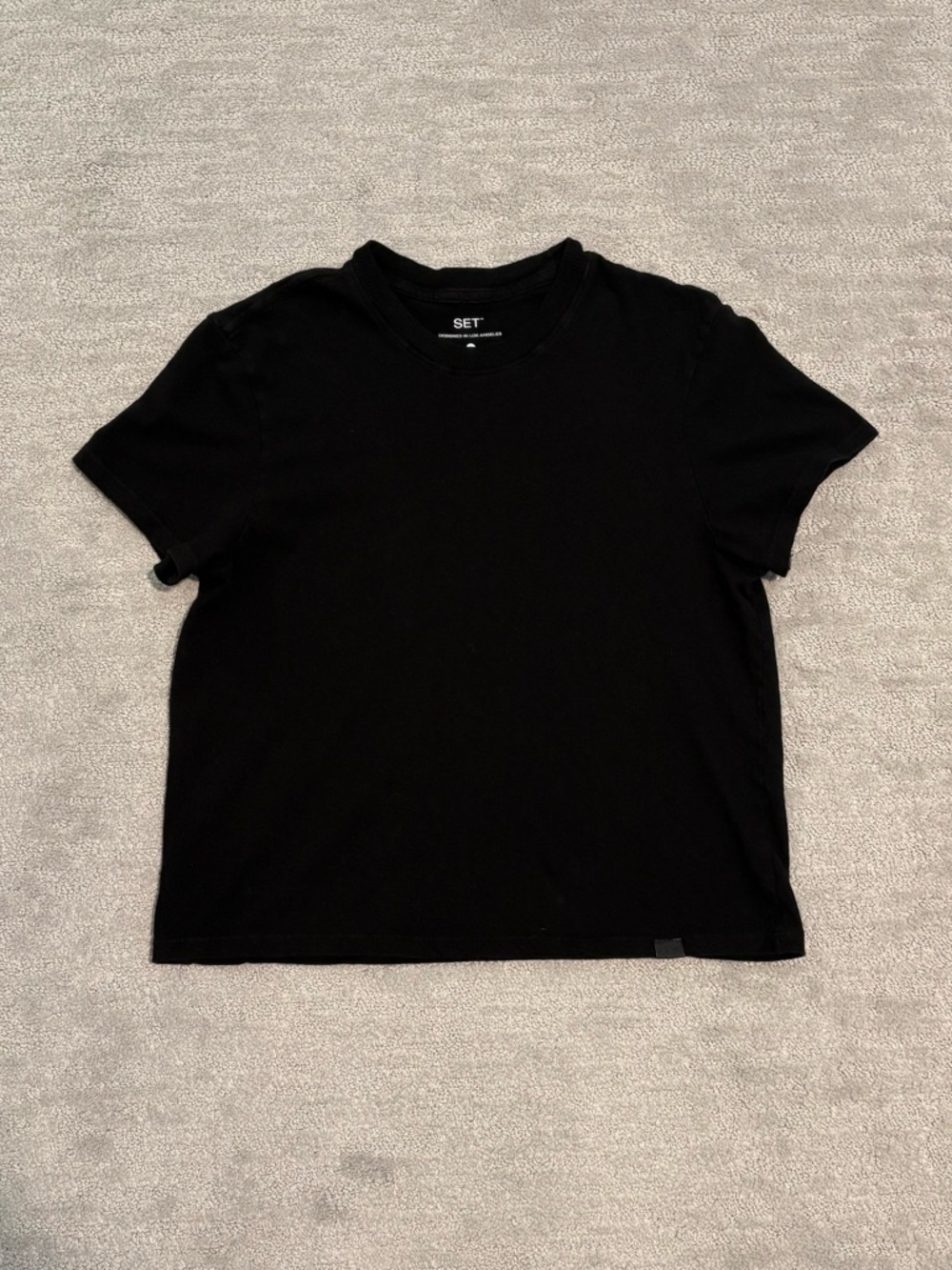 SET Active Black Cotton Tee